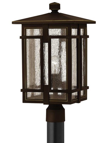 Tucker Outdoor Post Lantern in Oil Rubbed Bronze.